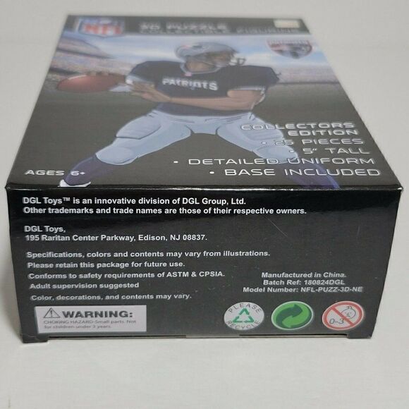New England Patriots 3D Puzzle Uniform Collectible Figurine 25 Pieces NFL Gift - Picture 8 of 8